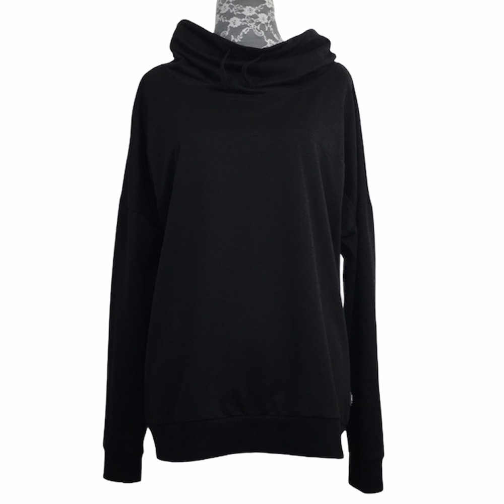 Simply Southern Black Cowl Neck Pullover Knit Top